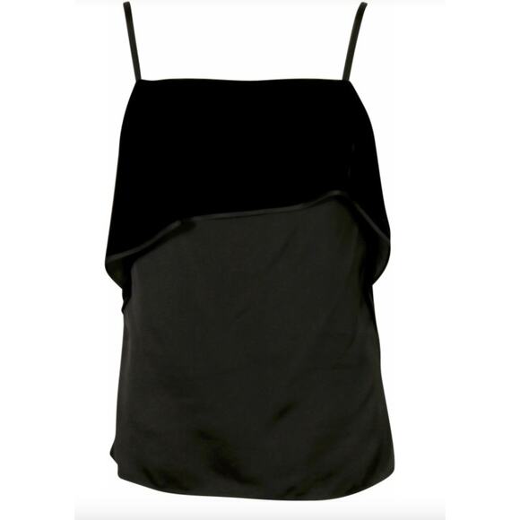 Helmut Lang Layered velvet and sateen camisole - Picture 1 of 9